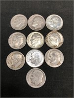 10 Silver Roosevelt Dimes