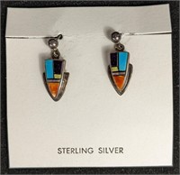 Sterling Silver & Multi-Stone Earrings