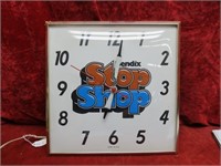 Bendix Stop Shop glass clock.