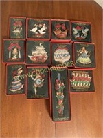 Silvestri 12 Day of Christmas ornaments in box