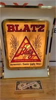 NOS Blatz Beer lighted advertising sign