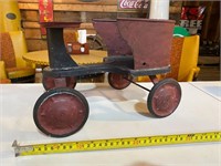 22" vintage metal buggy & doll