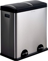 The Step N' Sort 16 Gal. 2-Compartment Trash Bin