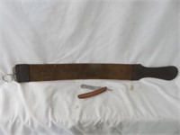 2PC STRAIGHT RAZOR AND STROP 24"