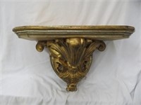 ORNATE GOLD CARVED WOOD SCONCE WALL SHELF