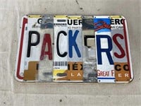 Cut Up Green Bay Packers License Plate