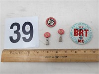 Vintage buttons and pencil toppers