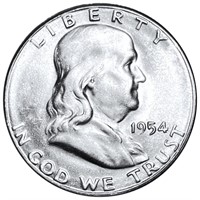 1954-S Franklin Half Dollar UNCIRCULATED