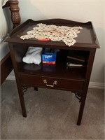 2PC END TABLE LOT W CONTENTS