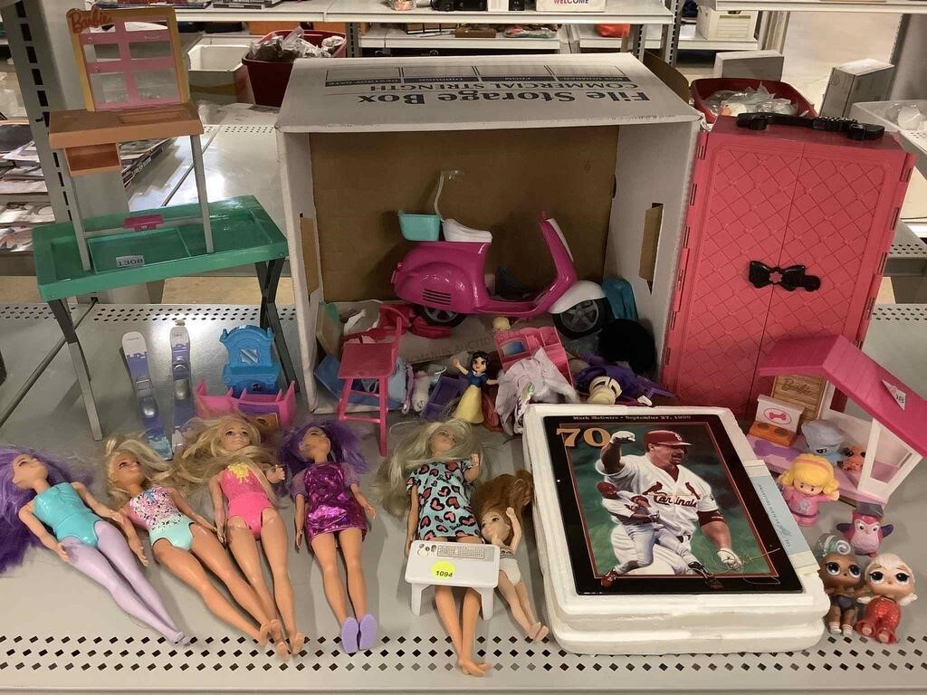 Barbie scooter, accessories and more.
