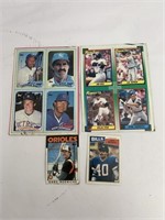 Uncut baseball cards and one football card