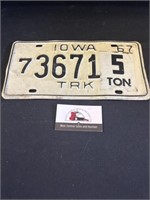 Antique license plate