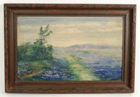 Vivian Irvin (Texas) Landscape with Blue Bonnets