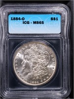 1884-O $1 Morgan Dollar ICG MS65 Beautiful coin!