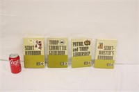 4 Vintage Boy Scouts Books, 1 As Is Cover