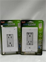 $22  2-Pack Westek LumiCover White Wall Plate