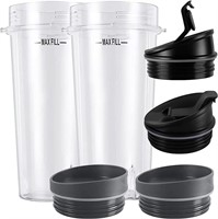 2-pack Ninja Blender 16oz Cups w/ Lids