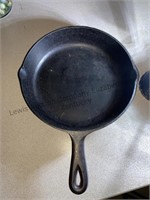 Cast-iron skillet marked made in the USA