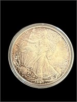 1990 Walking Liberty 1 Troy Oz Silver Coin
