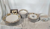 Country Rooster dinnerware