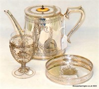 Walker & Hall Silver Plated Teapot  Etc.