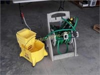 Commercial Mop Bucket, Hose Reel with Hose