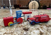 Vintage Cars Humble and Wooden Pull Toy Train