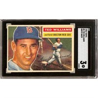 1956 Topps Ted Williams White Back Sgc 3