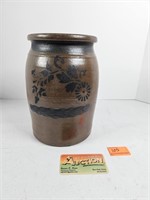 Unusual Greensboro PA Crock W/Stripes & Rare Stamp