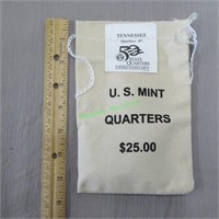 U.S. Mint Quarters-Tennessee-$25.00 sealed bag