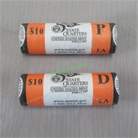 U.S. Mint State Quarters-Louisiana-Two $10 rolls
