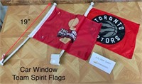 2 Team Spirit Car Window Flags