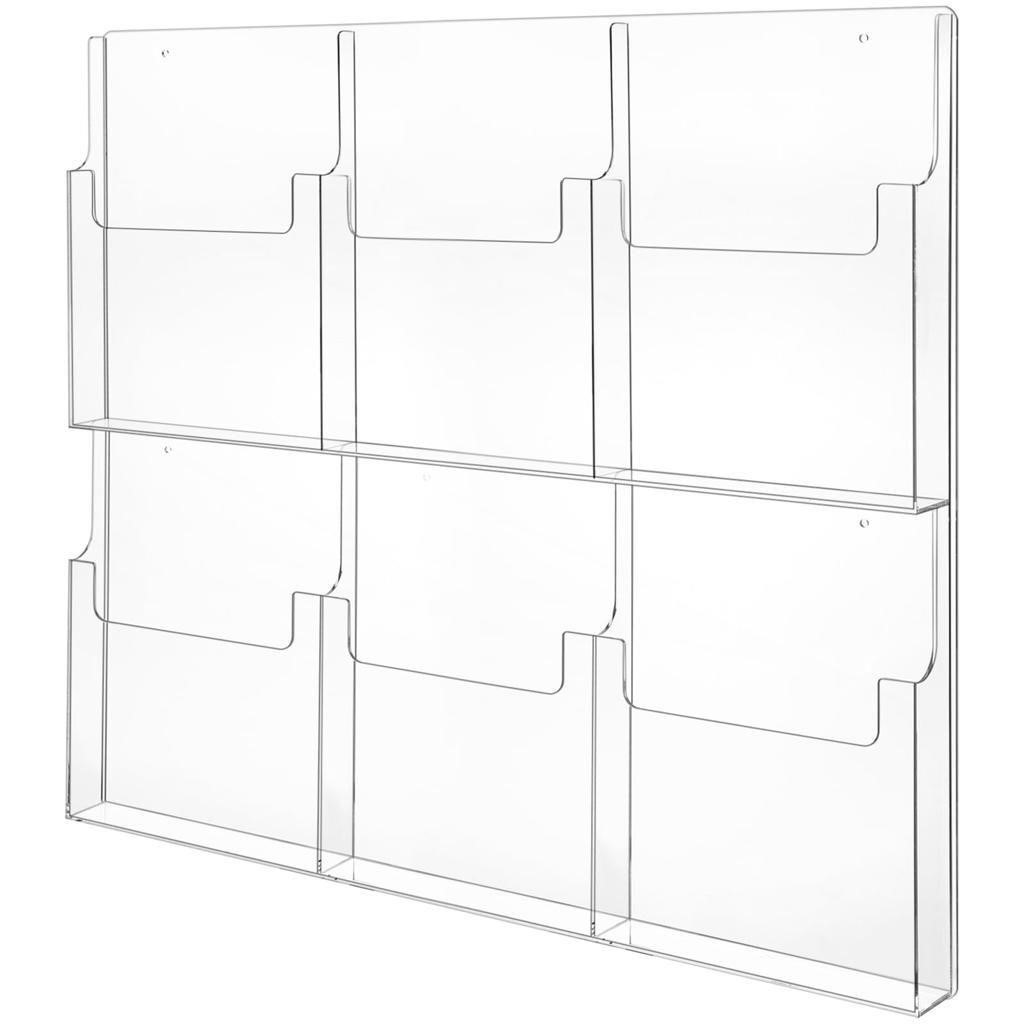 Acrylic Brochure Holder Wall Mount Clear