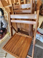 Vintage Wooden Folding Chairs