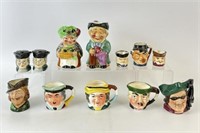 Toby Style Mugs incl Royal Doulton & Staffordshire