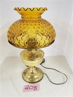 Gold Hobnail Shade electric lamp