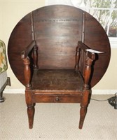 18th Century trestle table/chair with pegged