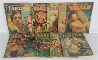 12 Vtg Dell Tarzan Comics 1950's