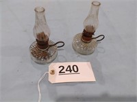 2 Miniature Oil Lamps