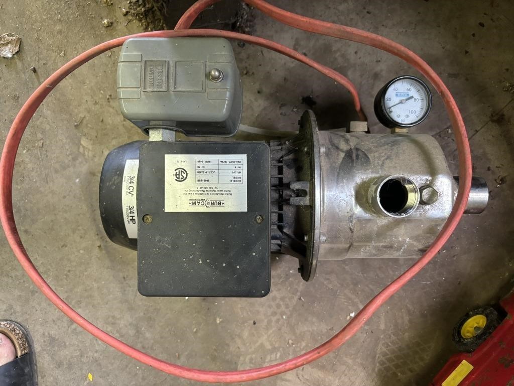 bur cam 3/4 cv  3/4hp pump