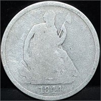 1844-O Seated Liberty Silver Half Dollar