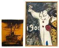 2 Pc. Lot - Picasso Poster & Renoux Painting.