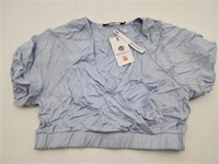 NEW Women's Cropped Short Sleeve Shirt - M