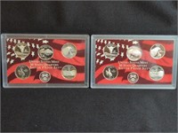 2 - 2007 US MINT STATE QUARTER SILVER PROOF SETS