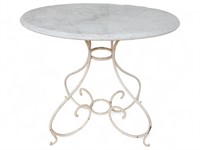 French Style Painted Iron Garden Table