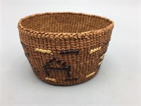 Miniature woven Alaska basket