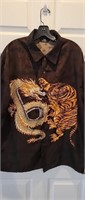 City Impact Men's XL Dragons Button Up Shirt