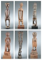 6 African figures, 20th century.