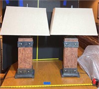 2 matching 33” H lamps 
Shade (20”x12”)