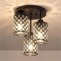 A484  Crystal Flush Mount Ceiling Light 3-Light B